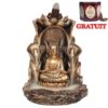 Suport conuri backflow Buddha bronz 17x18x15 cm + CADOU Conuri parfumate Trandafir HEM