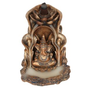 Suport conuri backflow Ganesh - Bronz - 17cm