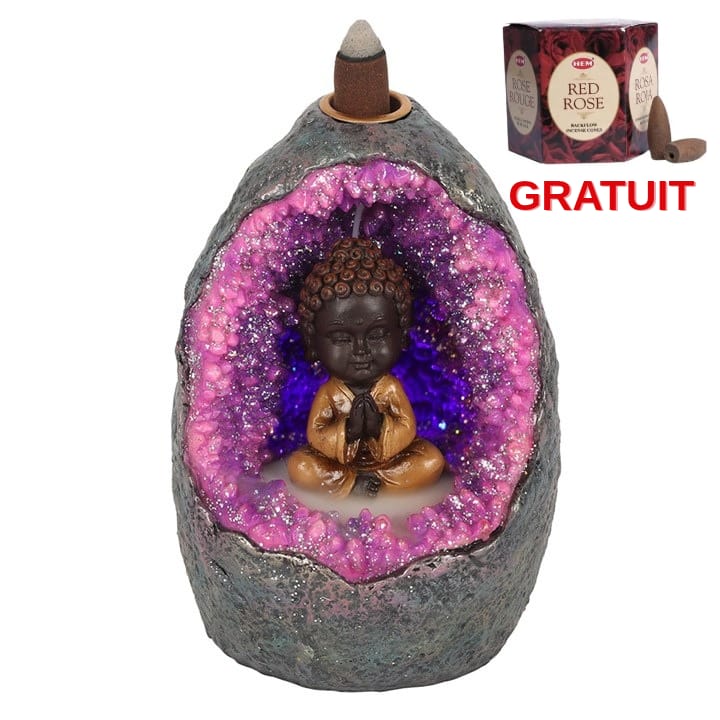 Suport Conuri Backflow „Peștera de Cristal a lui Buddha” – 15cm + Conuri Backflow Trandafir CADOU Suport Conuri Backflow „Peștera de Cristal a lui Buddha” – 15cm + Conuri Backflow Trandafir CADOU