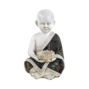Statuetă Little Monk cu suport lumânare 18x11x11 cm