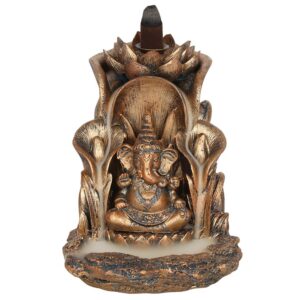 Suport conuri backflow Ganesh - Bronz - 17cm