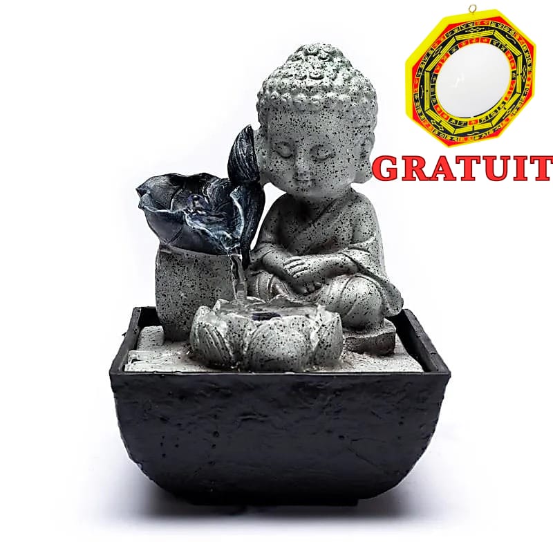 Fântână de interior- Little Buddha + Oglindă concavă Bagua 13x13cm GRATIS Fântână de interior- Little Buddha + Oglindă concavă Bagua 13x13cm GRATIS