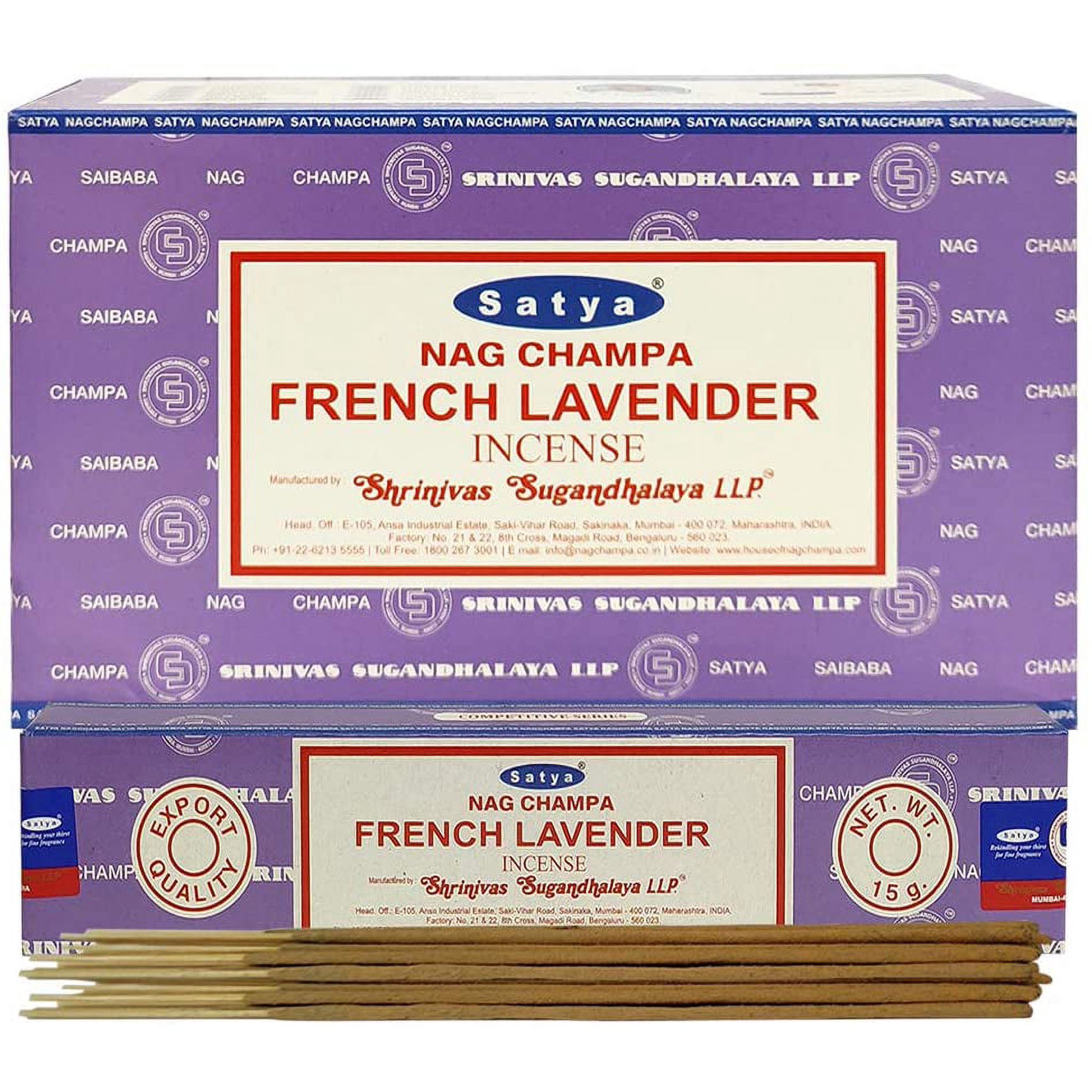 Bețișoare parfumate French Lavender SATYA Bețișoare parfumate French Lavender SATYA