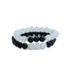 Set Brățări Cuplu Onix Negru & Cristal de Gheață