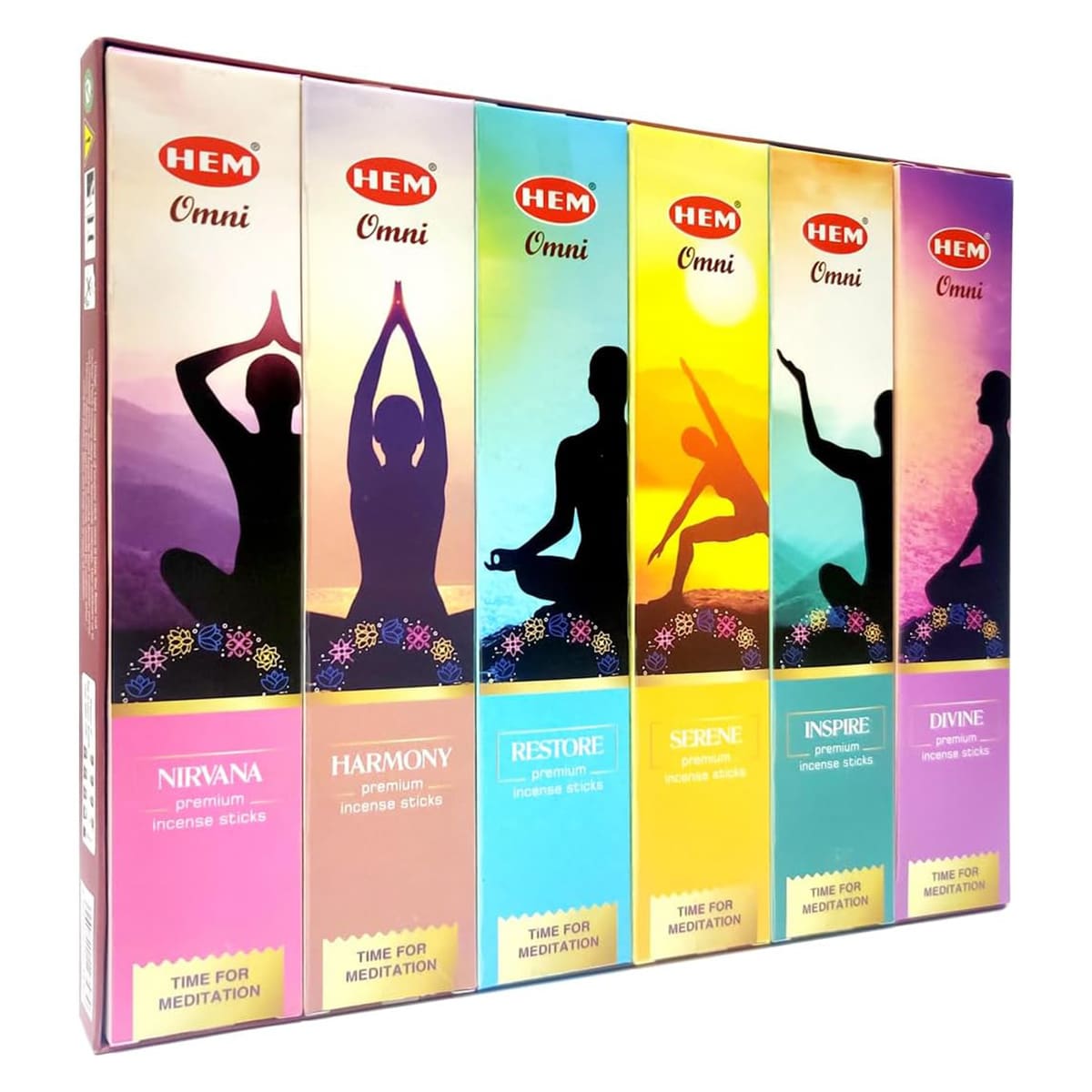 Set HEM Meditație – 6 pachete de bețișoare parfumate Set HEM Meditație – 6 pachete de bețișoare parfumate
